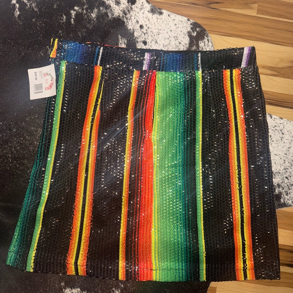 Multicolor Sequin Skirt